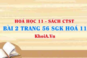 Bài 2 trang 56 SGK Hóa 11 Chân trời sáng tạo